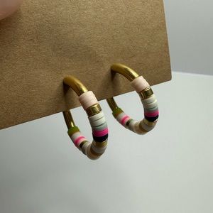 J.Crew Beaded Hoop Earrings